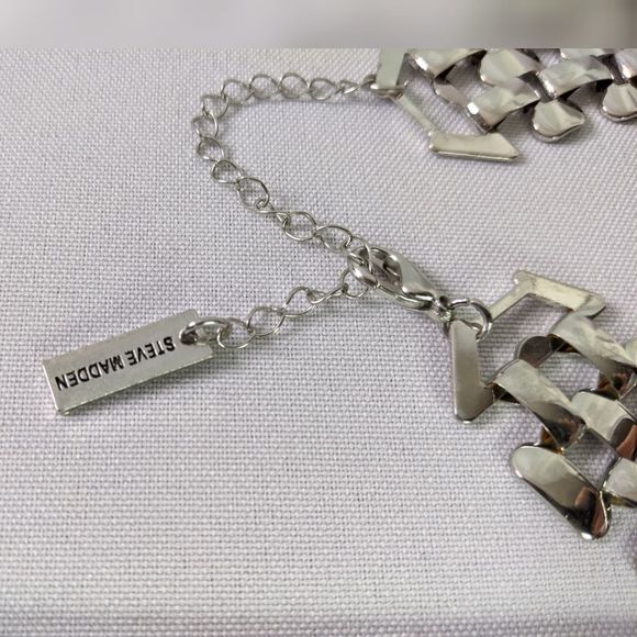 Steve Madden Gold & Silver Tone Collar  Necklace - Picture 3 of 8
